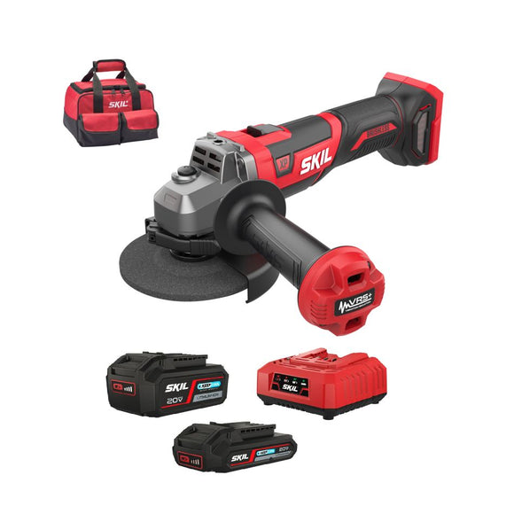 SKIL 3930 FA hiiliharjaton akkukulmahiomakone 125mm 20V kangaslaukulla