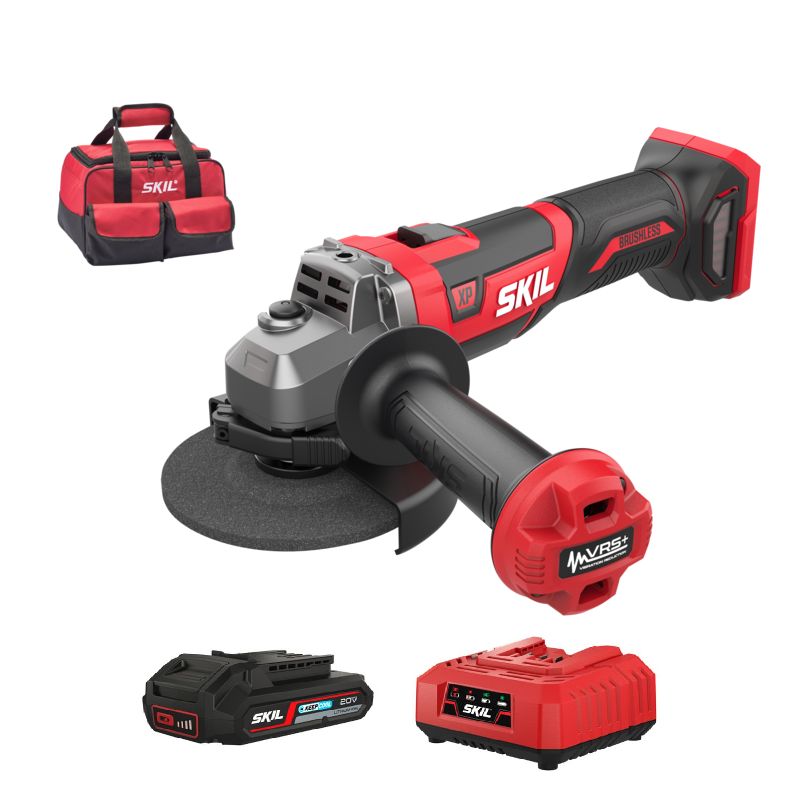SKIL 3930 FA hiiliharjaton akkukulmahiomakone 125mm 20V kangaslaukulla - 0
