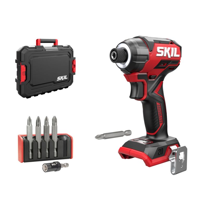 SKIL 3225 JA Compact hiiliharjaton akkuiskuruuvinväännin 20 V salkulla