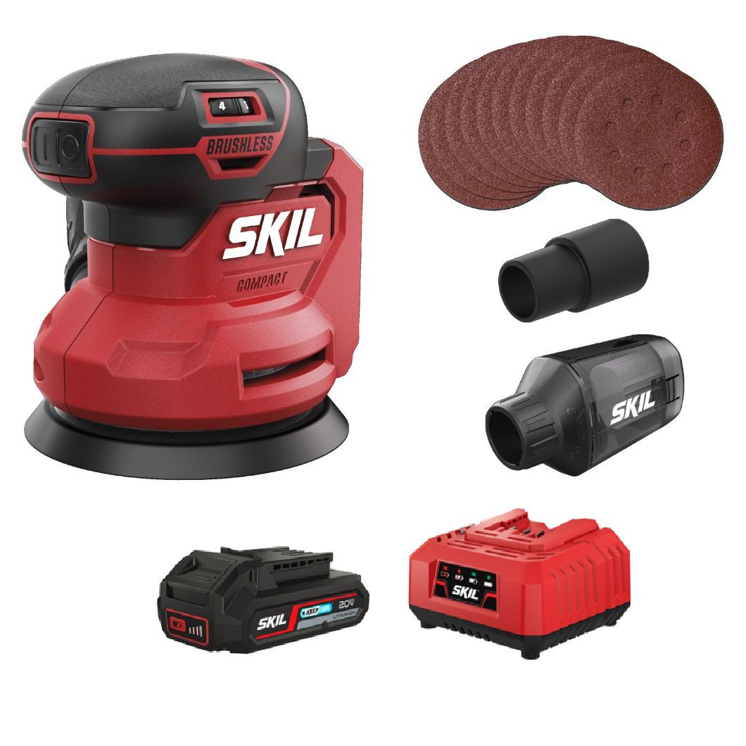 SKIL 3751 CA Compact hiiliharjaton akkuepäkeskohiomakone 125 mm 20 V - 0