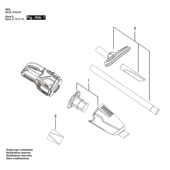 SKIL PUTKI osasarja 3154 / 3158 imuriin